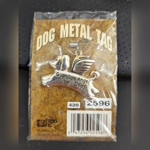 Dog Guardian Angel Metal Tag